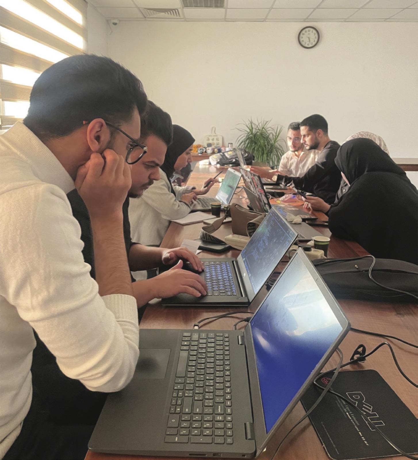 The cohort together during the bootcamp